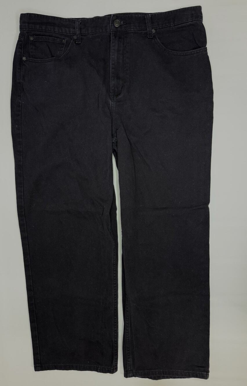 RSQ Men’s Black Jeans Denim Pants Straight Fit Casual Streetwear Size 36x30
